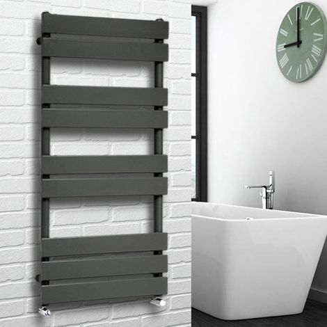 Flat Panel Heated Towel Rail Bathroom Rad Radiator Anthracite 1000x450mm