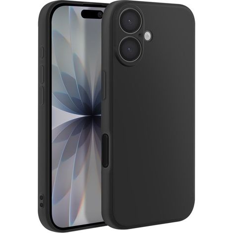 Coque - AVIZAR - iPhone 17 - Silicone Souple - Anti-traces - Ultra Fin Noir (1/4)