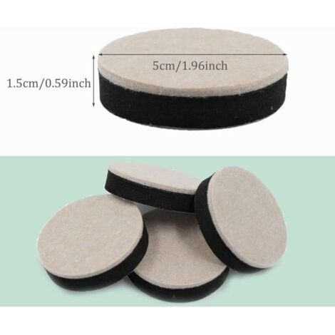 4 Pièces Rehausseurs de Meubles 5 Cm, Rehausseur Pieds de Lit Furniture Rond, pour Être Utilisé en Piles Hauteur Accrue Silencieux Et Résistance à l'usure(Diamètre 5cm,Hauteur 1.5cm) (1/3)