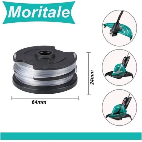 Bobine Fil Nylon pour Parkside LIDL Akku PRTA 20-Li C3 A1B2 PRT 550 A1 A3 PRT 300 A1 Pièces de Rechange Coupe Bordure (2 pièces) (1/3)