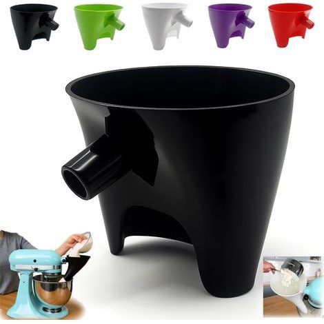 Entonnoir à farine pour robot pâtissier Kitchen Aid Artisan KSM150, protection anti-éclaboussures pour robots pâtissiers inclinables de 4,5 et 5 pintes, outil de cuisson lavable au lave-vaisselle et s (1/4)