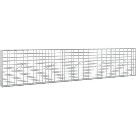 Gabione mit 5 mm Draht und 5x10 cm Maschen 250x10x50 cm vidaXL (1/5)