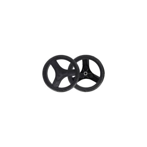 Lot de 2 roues de rechange en caoutchouc et plastique de grand diamètre pour chariot de courses et accessoires de chariot, roulement lisse (1/5)