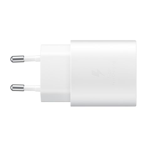 Caricabatterie Samsung EP-TA800 bianco con ricarica rapida da 25 W e connettore USB-C. (1/5)