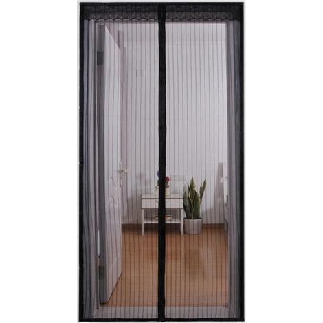 90x200CM Moustiquaire Magnétique Porte Noir – Anti-Moustiques Pour Portes et Fenêtres (1/5)