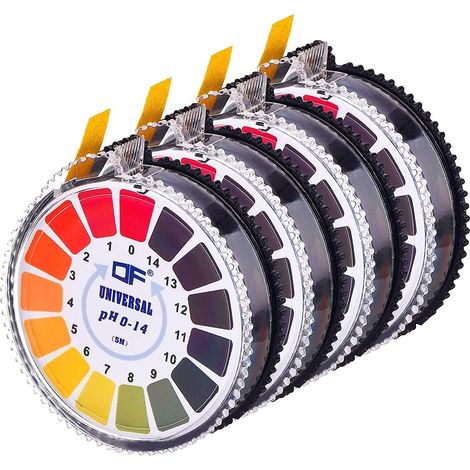 Bandes de test pH universelles, rouleau de bandelettes de test pH, mesure du pH sur toute la gamme 0-14, 5 m/rouleau (4 rouleaux) (1/5)