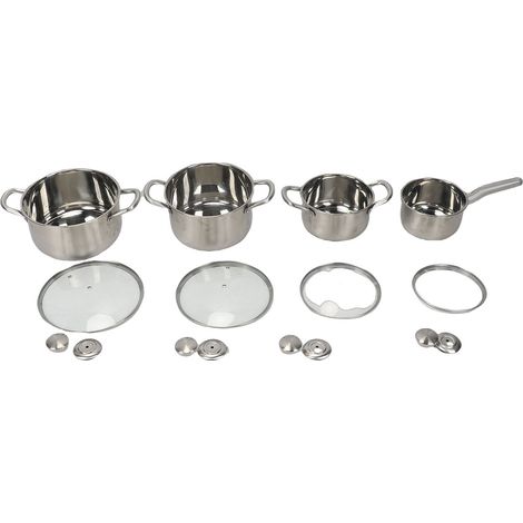 Küchenutensilien-Set, dicke Suppentöpfe aus Edelstahl 304 mit doppelgriffigen Deckeln zum Kochen. (1/5)