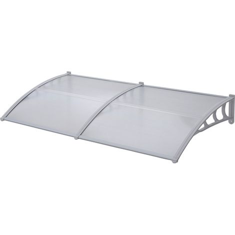 SVITA Vordach weiß Dach transparent 200x100cm Haustürvordach Türdach Set (1/5)