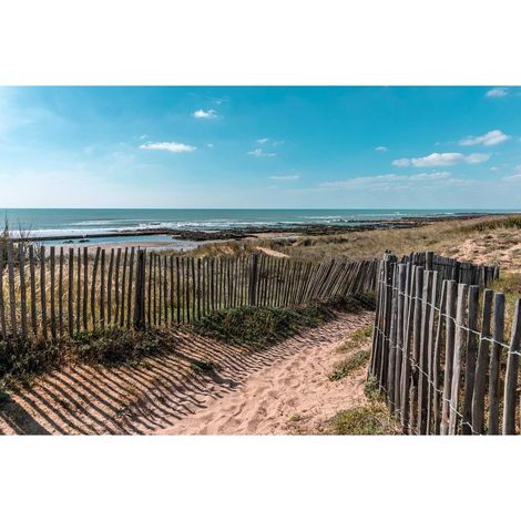 Tableau sur toile entrée plage Sables d'Olonne 30x45 cm - Impression sur Toile Murale Décorative - Image imprimée en HD sur Toile - Toile sur Châssis en Bois FSC - Fabriqué en France (1/4)