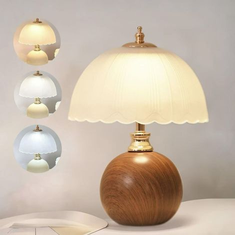 Lampe de chevet rétro, gradation continue à trois couleurs, décoration de lampe de table champignon, adaptée à la table de chevet de la chambre (1/5)
