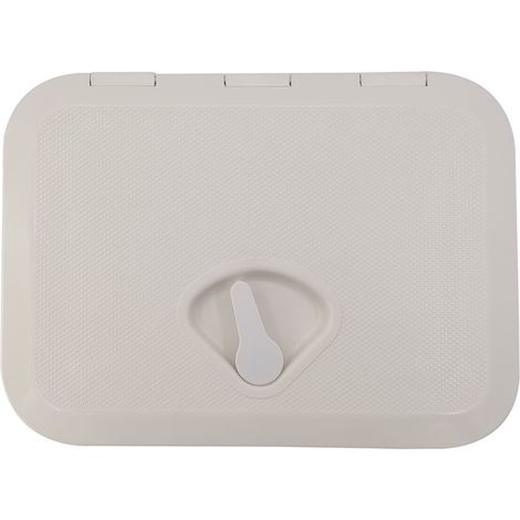 Couvercle de pont rectangulaire marin 270-375 mm, couvercle de trou d'homme, couvercle de hublot marin en fibre de verre, couvercle de boîte de rangement - 270375 mm - (1/4)