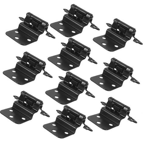 NUOBESTY Lot de 10 charnières noires pour portes de placard de cuisine, style américain (1/5)