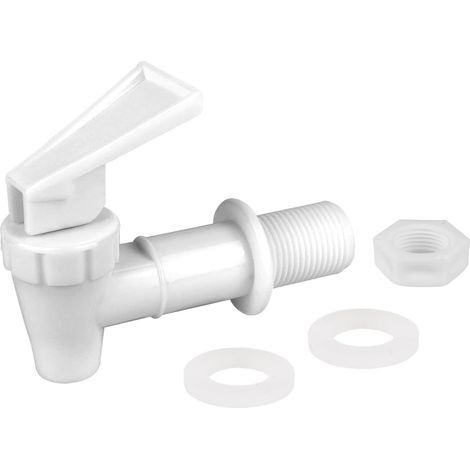 Robinet de distributeur de boissons, pièces de rechange pour distributeur d'eau (1 pièce, blanc) (1/4)