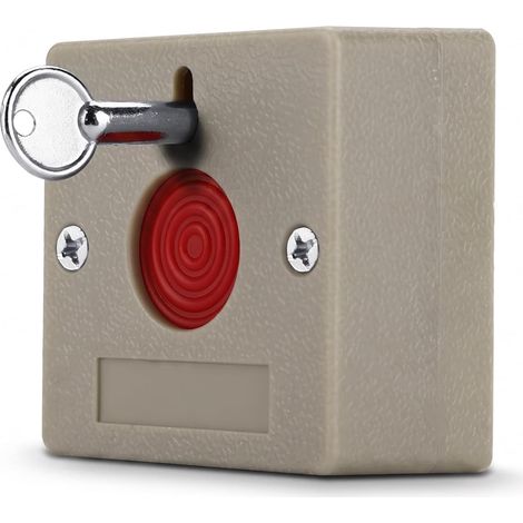 Bouton de Panique d'urgence Idéal pour Les Personnes âgées dans Le Bureau Familial Mini Bouton Poussoir carré pour Urgence sur Mur ou Table (1/5)