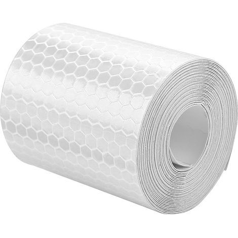 Rouleau de ruban adhésif réfléchissant de sécurité 5 cm x 3 m, argenté, pour remorques, voitures et motos. (1/5)