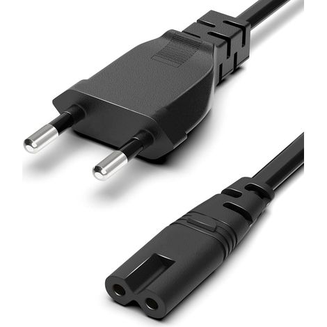 Câble d'alimentation C7 - 1 Unité - PVC et Cuivre - Prise Euro vers Figure 8 - PC Console Imprimante - Noir 2M (1/5)