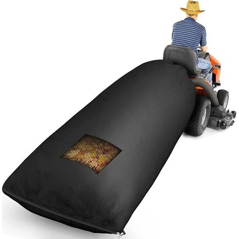 Laubsauger Auffangsack Grasfangkorb Rasenpflege Großes Fassungsvermögen 200 x 130 cm Schwarz (1/5)