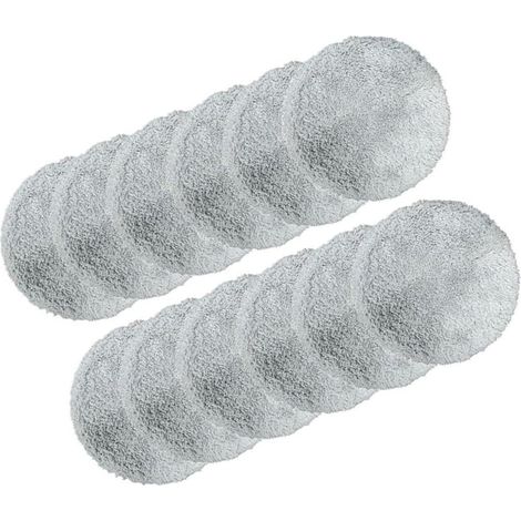 12 paños de microfibra reutilizables, aptos para los robots limpiacristales Liectroux YW610 HCR-10 y HCR-09, fabricados con tejido antiarañazos para cristales brillantes.