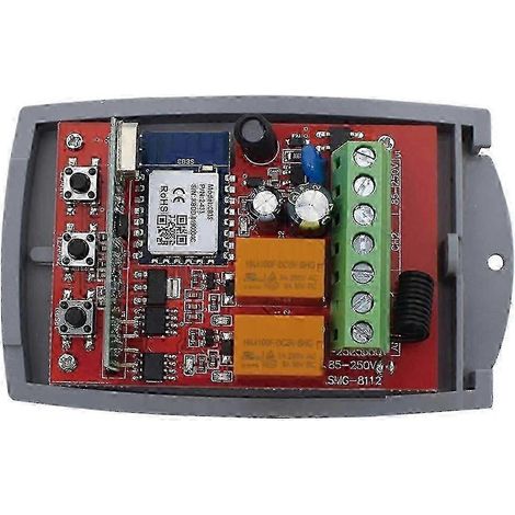 Télécommande intelligente Wi-Fi pour portail de garage, récepteur universel 433 MHz, module relais 2 canaux, compatible 85-250 V (1/5)
