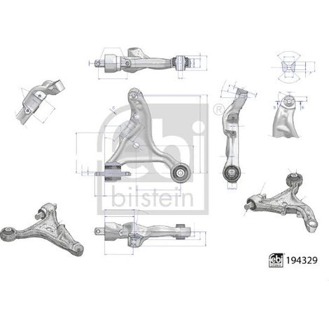 Bras de liaison, suspension de roue FEBI BILSTEIN 194329 VOLVO 30666419 30714752 (1/2)
