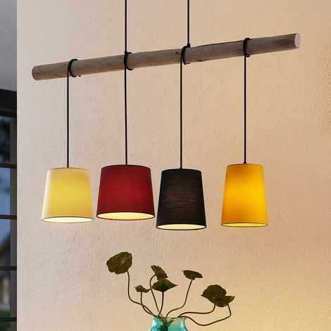 [NEUWERTIG] Lindby Hinai Hängeleuchte Deckenlampe Pendelleuchte Lampe Licht Schwarz Rot G688 B-Ware (1/2)