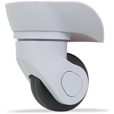 Paar robuste, universelle Ersatzrollen für Koffer aus geräuscharmem, multidirektionalem Gummi für die Gepäckreparatur (klein, grau, 2 Stück)
