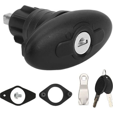 Jiawu Serrure de porte de cabine de camping-car, serrure à compression de porte de cabine ovale en alliage de zinc et nylon 30mm pour camping-cars pour caravanes pour yachts