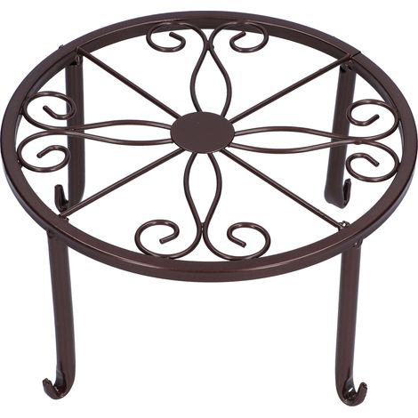 Support de Plantes - Support de Pots de Fleurs sur Pied - Pour Balcon Intérieur Extérieur - 22,6 x 22,6 x 12 cm - 1 Pièce (1/5)