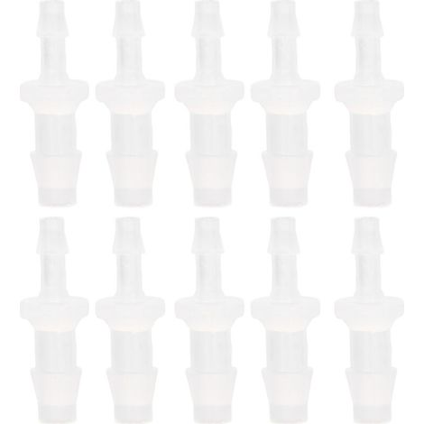 Raccord réducteur tuyau souple en PP 3,9-6,4 mm – 10 pièces pour pompe à air aquarium et tubes silicone