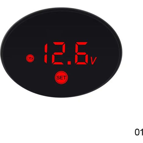 Voltmètre pour moto, 9-24V, LED, résistant à l'eau, pour la surveillance électrique des motos.-AquaForge