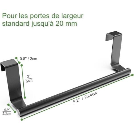 Barre Torchon Cuisine, Lot de 2 porte-serviettes de cuisine, Noir mat (1/3)