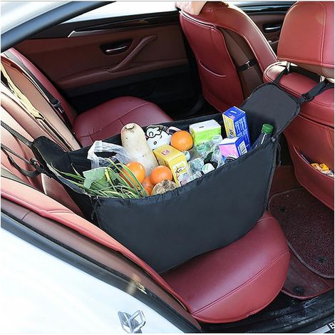 Organisateur de siège auto, organisateur de siège arrière extra large avec sangles réglables, organisateur de coffre portable (1/5)