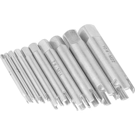 10-teiliges Set aus Gewindebohrerausdrehern, HSS-Schraubenausdrehern und Werkzeugen zum Entfernen abgebrochener Schraubenköpfe inklusive Aufbewahrungsbox (1/5)