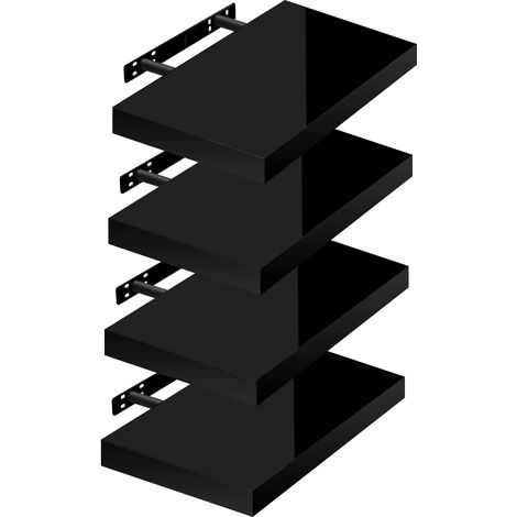 Lot de 4 Étagère Murale WOLTU, Tablette Murale, Étagère à Livres, Panneau de Bois, 30x22, 9x3, 8cm, Blanc, RG9489ws-4