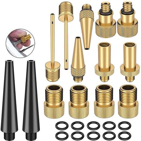 Adaptateur de pompe à vélo Adaptateur de valve de pneu Adaptateur de pompe à pneu de vélo (1/2)