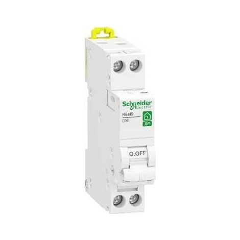Schneider R9PFD616 Modularer Leistungsschalter 1P+N 16 A, D-Charakteristik, reihenmontierbar, Resi9 XP