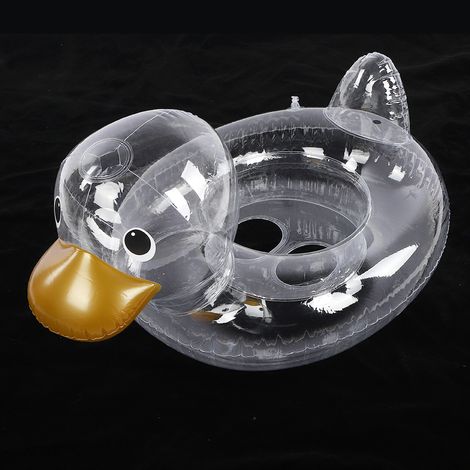 Bouée transparente en forme de canard pour bébé, siège flottant pour tout-petit, aide à la sécurité aquatique pour les enfants de 0 à 4 ans. (1/5)