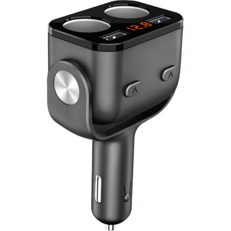 Dual Cigarette Lighter Socket, BUVAYE 12V/24V USB Cigarette Lighter, 150W with Dual QC3.0 and 20W PD Type C LED Voltmeter Switch Car Charger for Cell Phone Tablet GPS (1/5)