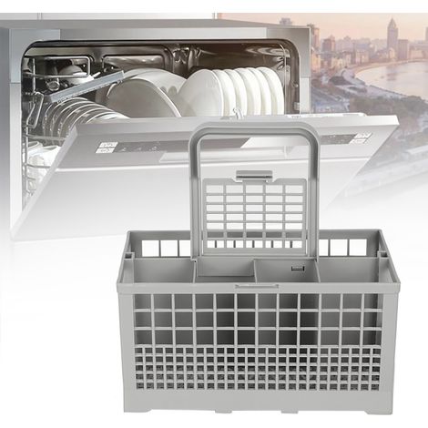 Universeller Spülmaschinenkorb für Löffel und Besteck, Multiplex-ABS, 240 x 135 mm, 7 Fächer mit abnehmbarem Griff (1/5)