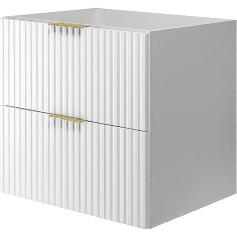 Mobile lavabo, Bianco, 60 x 57 x 46 cm, maniglia oro, senza piano (1/5)