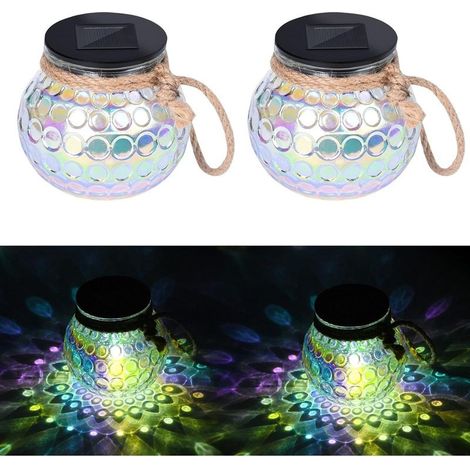 Lantern Solar Outdoor Garden, 2 Pieces LED Lamp lantern Outdoor, Lamp Solar Outdoor Garden Decoration, Lamp Solar, Waterproof Lamp of Garden for Garden patio Lawn Hallway (1/5)