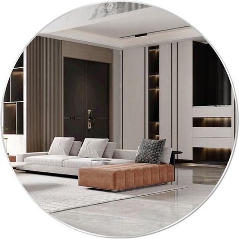 Miroir 3D autocollant - Facile à appliquer - Décoration élégante pour tous les espaces - 40 cm - Miroir de porte - Miroir mural - Salle de bain (1/5)