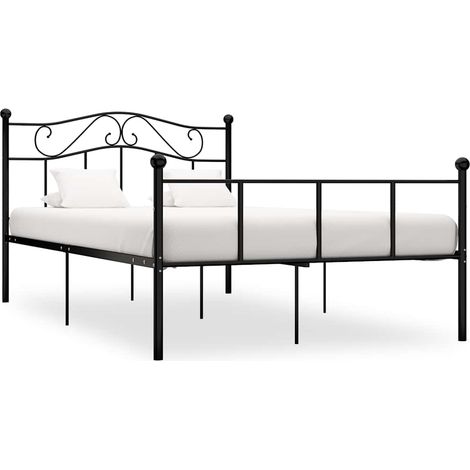 Giroletto Nero in Metallo 120x200 cm vidaXL (1/5)