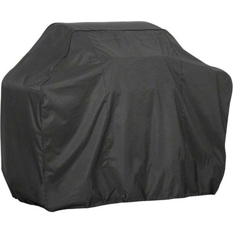 Barbecue Cover, 210D Oxford Heavy-Duty Cover for Gas BBQ, Windproof/UV-Resistant/Waterproof/Moisture-Resistant/Dustproof Grill Cover 19071117CM Black (1/4)