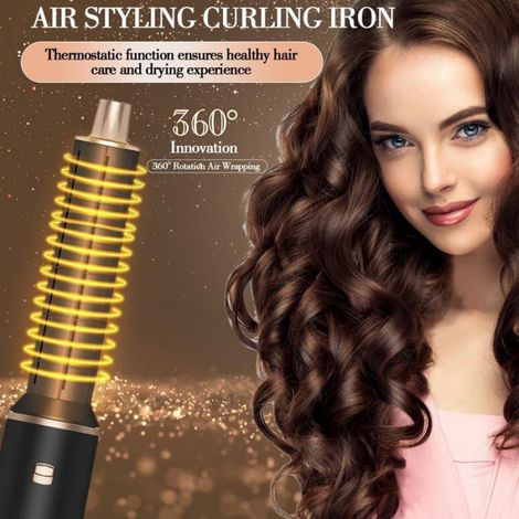 Brosse Sèche-Cheveux 5 En 1 Avec Technologie à Air Chaud Et Ions Négatifs - Styler Multifonction Pour Sécher, Boucler Et Lisser (1/5)