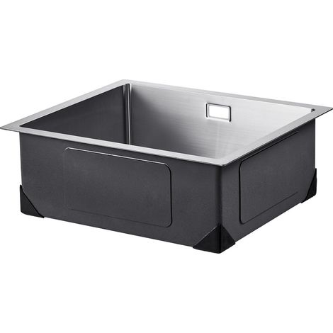 Évier cuisine 50 cm inox 304 encastré sous plan avec accessoires, compatible lave-vaisselle, parfait pour camping-car et cuisine. (1/5)