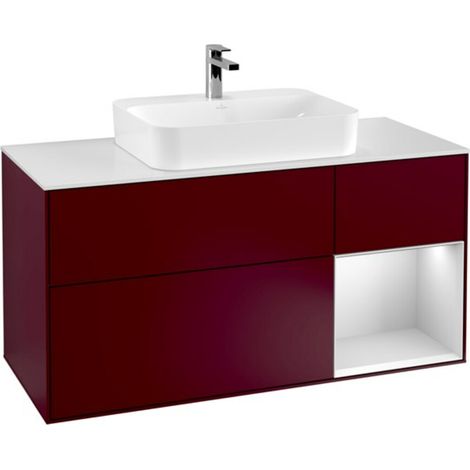 V&B Waschtischunterschrank Finion 120cm, Pl wh. m, Reg re wh. m Lac, Peo m (1/2)