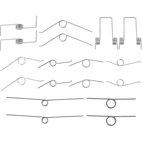 18 Stück Torsionsfedern, kleine Torsionsfedern, Torsionsfedern für Mülltonnendeckel, Torsionsfedern für Reparaturen-8.00X0.50X0.20CM-Silver (1/4)