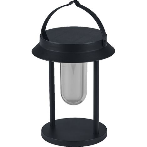 LEDVANCE Lampe de table solaire d'extérieur Bluetooth SMART+, blanc chaud 3000K + couleur, utilisable sans alimentation, jusqu'à 5 h d'autonomie à 100% de lumière, rechargeable, protection IP44, noir (1/4)