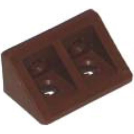 Giunzioni ad angolo in plastica - 20x20 - H. 30 mm - marrone - con viti, 8 pz